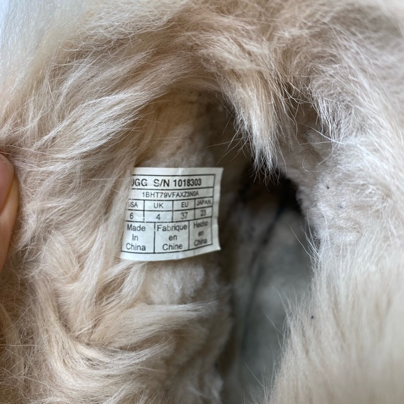 UGG Brown Ankle Boots with Fur Trim - Picture 4 of 4